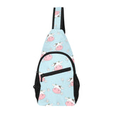 Cute cow flower pattern All Over Print Chest Bag