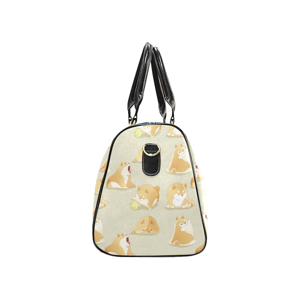 Cute fat shiba inu dog pattern Travel Bag