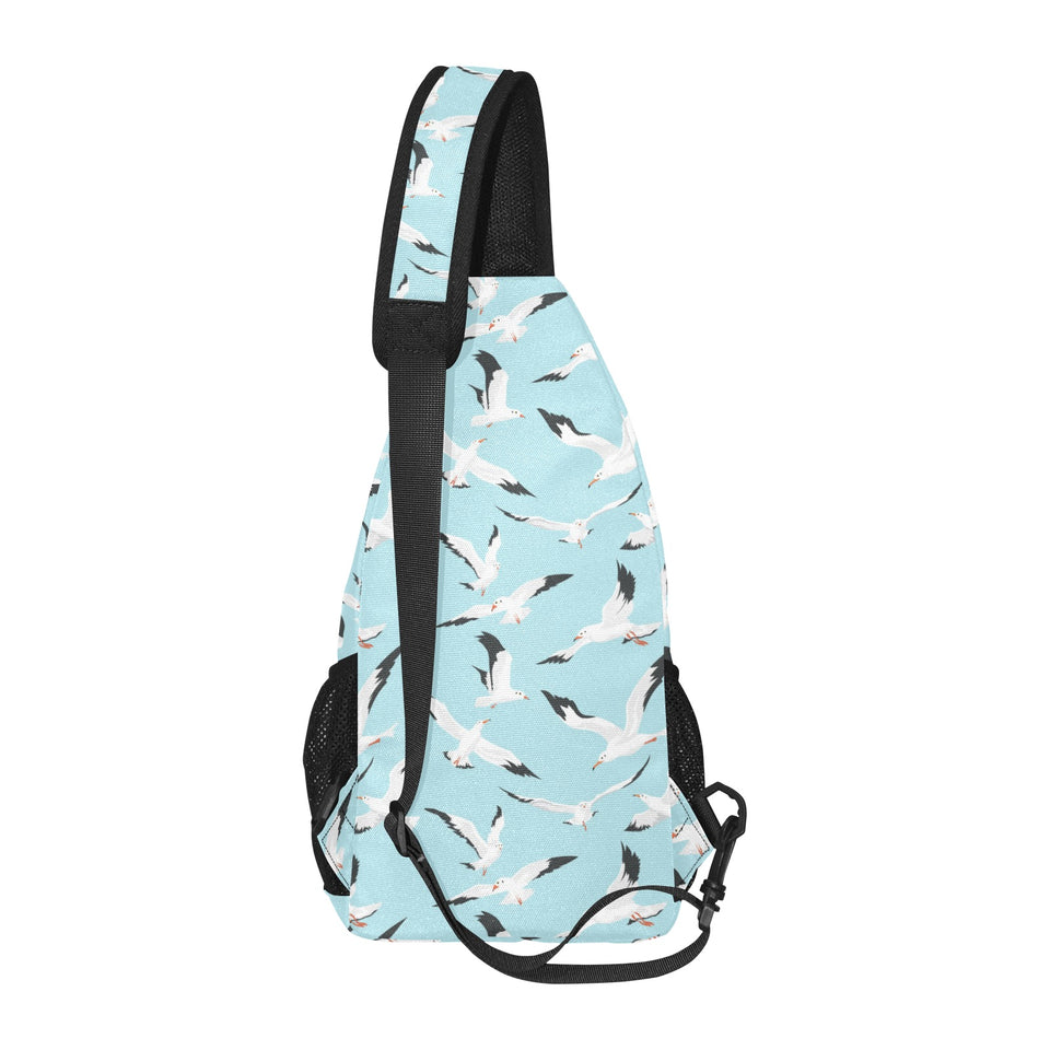 Seagull Pattern Print Design 01 All Over Print Chest Bag