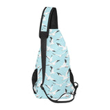 Seagull Pattern Print Design 01 All Over Print Chest Bag