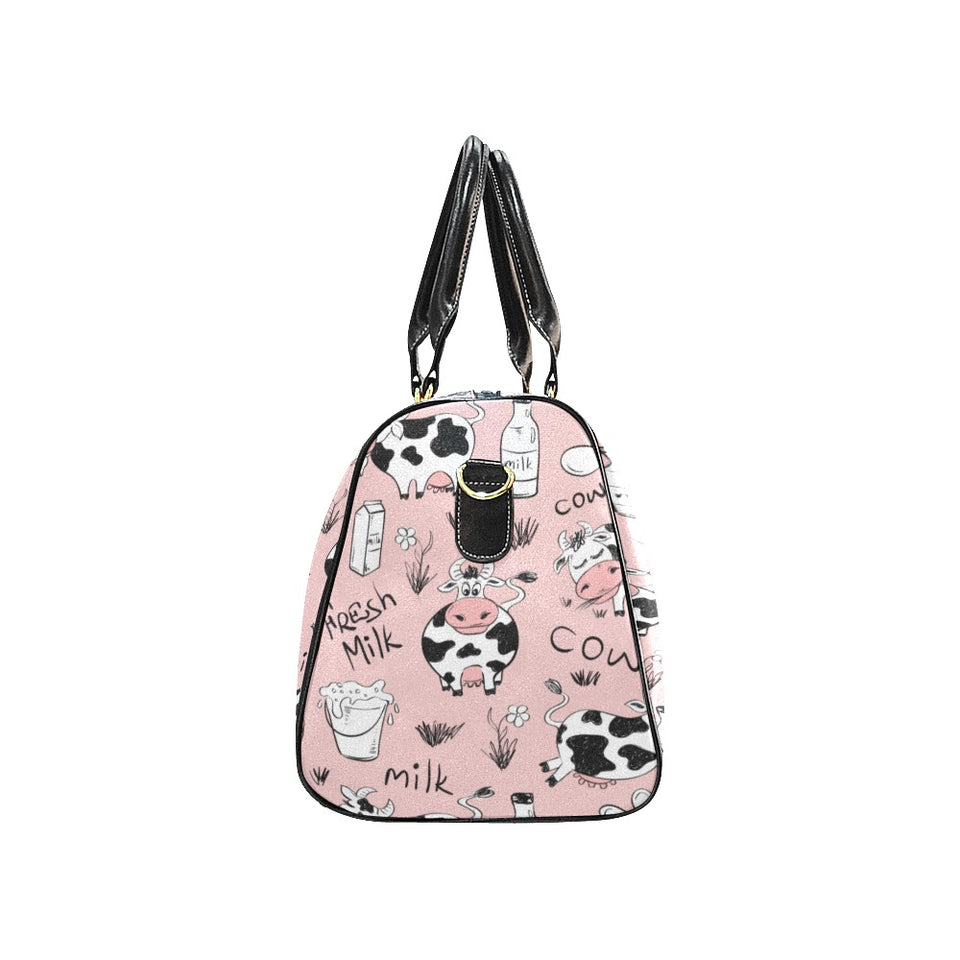 Cows milk product pink background Travel Bag