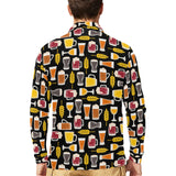 Beer type pattern Men's Long Sleeve Polo Shirt