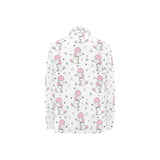 Cute poodle dog star pattern Women's Long Sleeve Polo Shirt