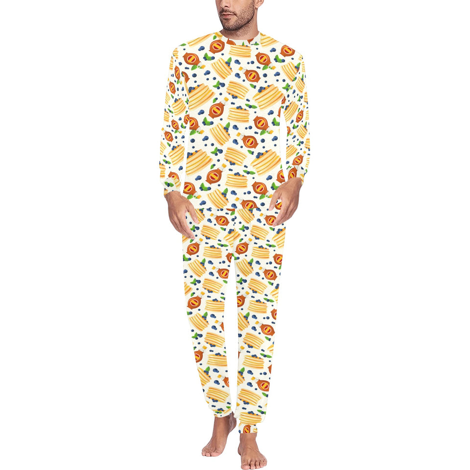 Pancake Pattern Print Design 02 Men's All Over Print Pajama