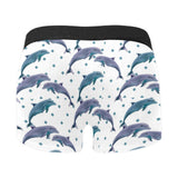 Dolphins pattern dotted background Men's All Over Print Boxer Briefs Men's Underwear