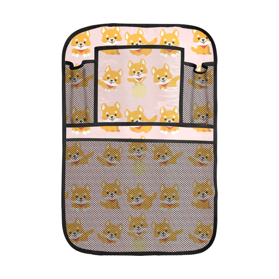 Cute shiba inu dog pattern Car Seat Back Organizer