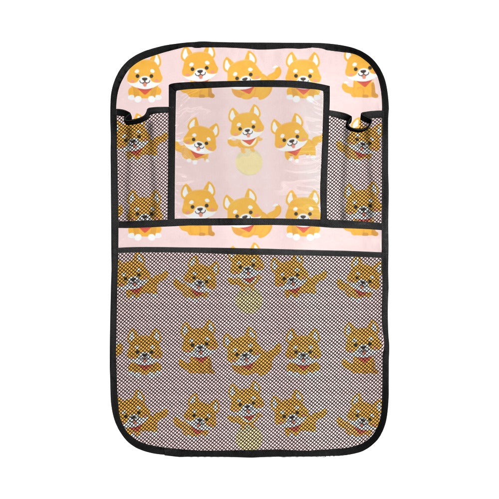 Cute shiba inu dog pattern Car Seat Back Organizer