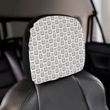 Hippopotamus Pattern Print Design 05 Car Headrest Cover