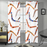 Boomerang Australian aboriginal ornament pattern Gauze Curtain
