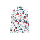 Cute color paper sailboat pattern Women's Long Sleeve Polo Shirt