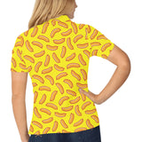 Sausage Pattern Print Design 01 Women's All Over Print Polo Shirt