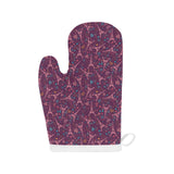 Eiffel Tower Heart Pattern Print Design 04 Heat Resistant Oven Mitts