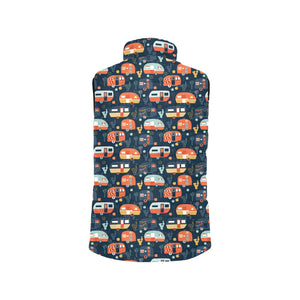 Camper Van Pattern Print Design 05 Men's Padded Vest