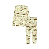 Mustache Beard Pattern Print Design 01 Kids' Boys' Girls' All Over Print Pajama Set