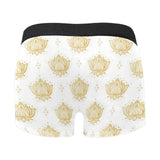 Gold Ornamental lotue waterlily symbol pattern Men's All Over Print Boxer Briefs Men's Underwear