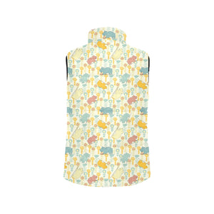 Hippopotamus Pattern Print Design 04 Men's Padded Vest
