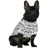 Camel polynesian tribal pattern All Over Print Pet Dog Round Neck Fuzzy Shirt