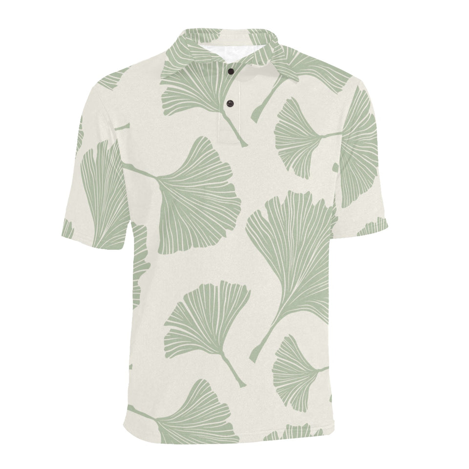 Ginkgo leaves pattern Men's All Over Print Polo Shirt