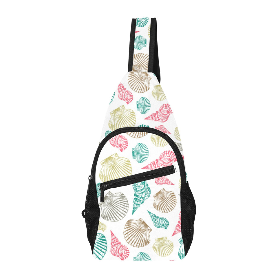 Colorful shell pattern All Over Print Chest Bag