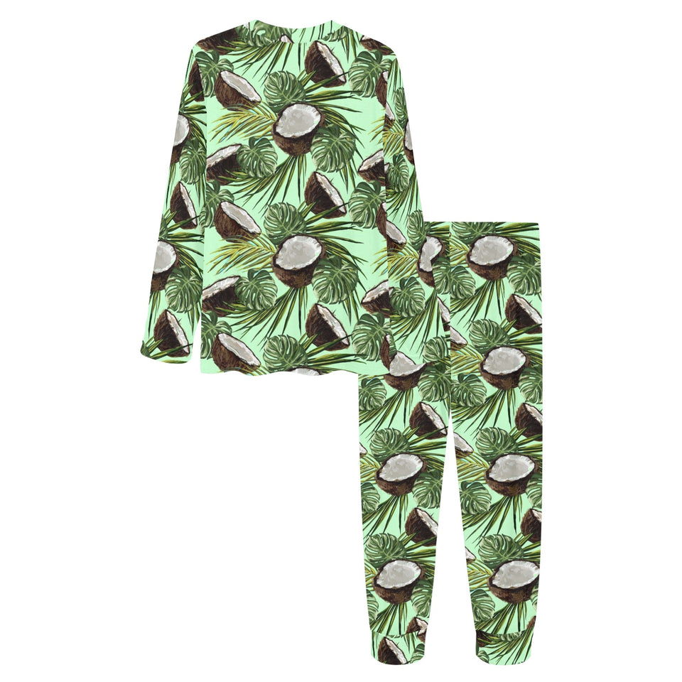 Coconut Pattern Print Design 02 Women's All Over Print Pajama Set