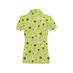 Snail Pattern Print Design 01 Women's All Over Print Polo Shirt