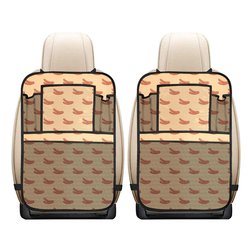 Sausage Pattern Print Design 03 Car Seat Back Organizer