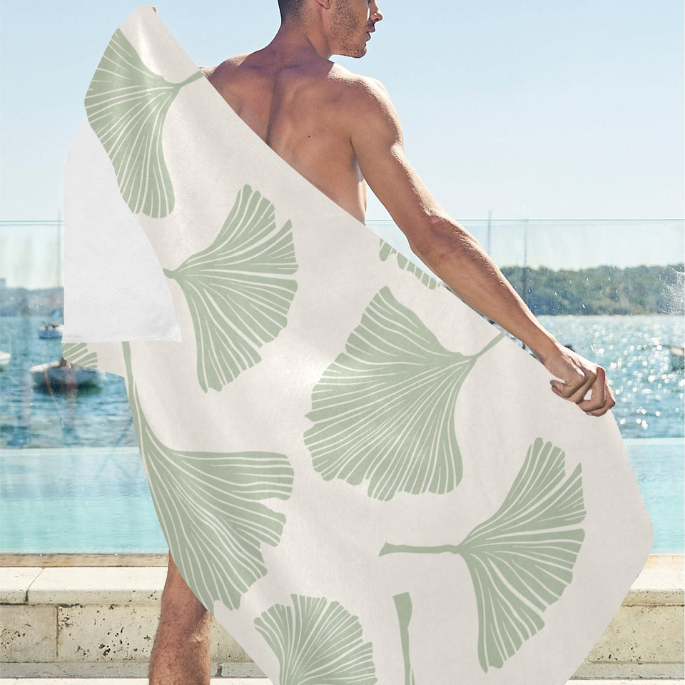 Ginkgo leaves pattern Beach Towel
