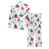 Cute color paper sailboat pattern Men's Long Pajama Set