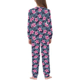 Hibiscus Pattern Print Design 05 Kids' Boys' Girls' All Over Print Pajama Set