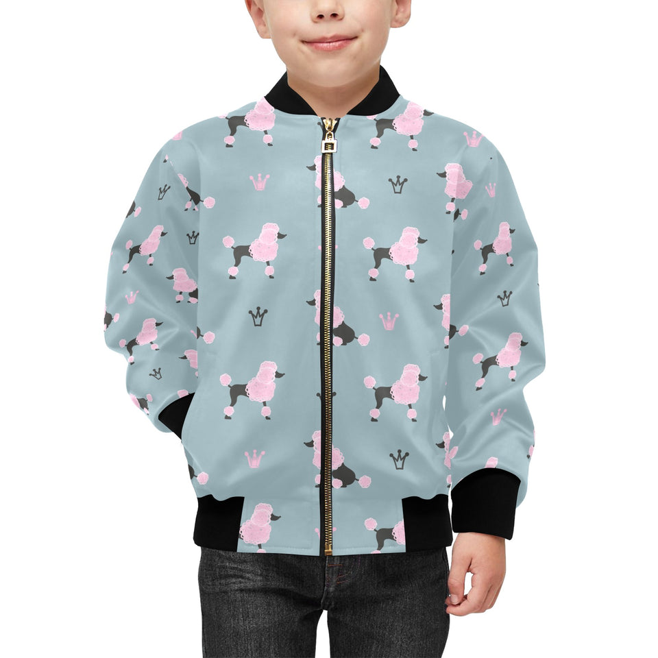 poodle dog pattern Kids' Boys' Girls' Bomber Jacket