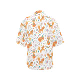 cute tribal fox pattern Women's All Over Print Hawaiian Shirt