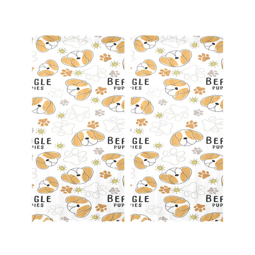 Cute beagle dog pattern background Gauze Curtain