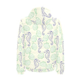 Seahorse shell pattern Men's Padded Hooded Jacket