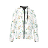 Cute Rhino pattern Women's Padded Hooded Jacket