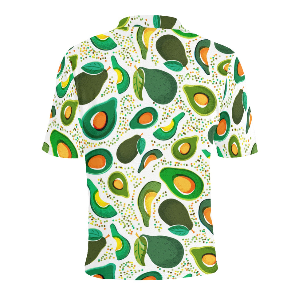 Avocado design pattern Men's All Over Print Polo Shirt