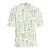 Seahorse shell pattern Men's All Over Print Polo Shirt