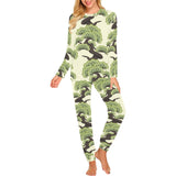 Bonsai pattern Women's All Over Print Pajama Set