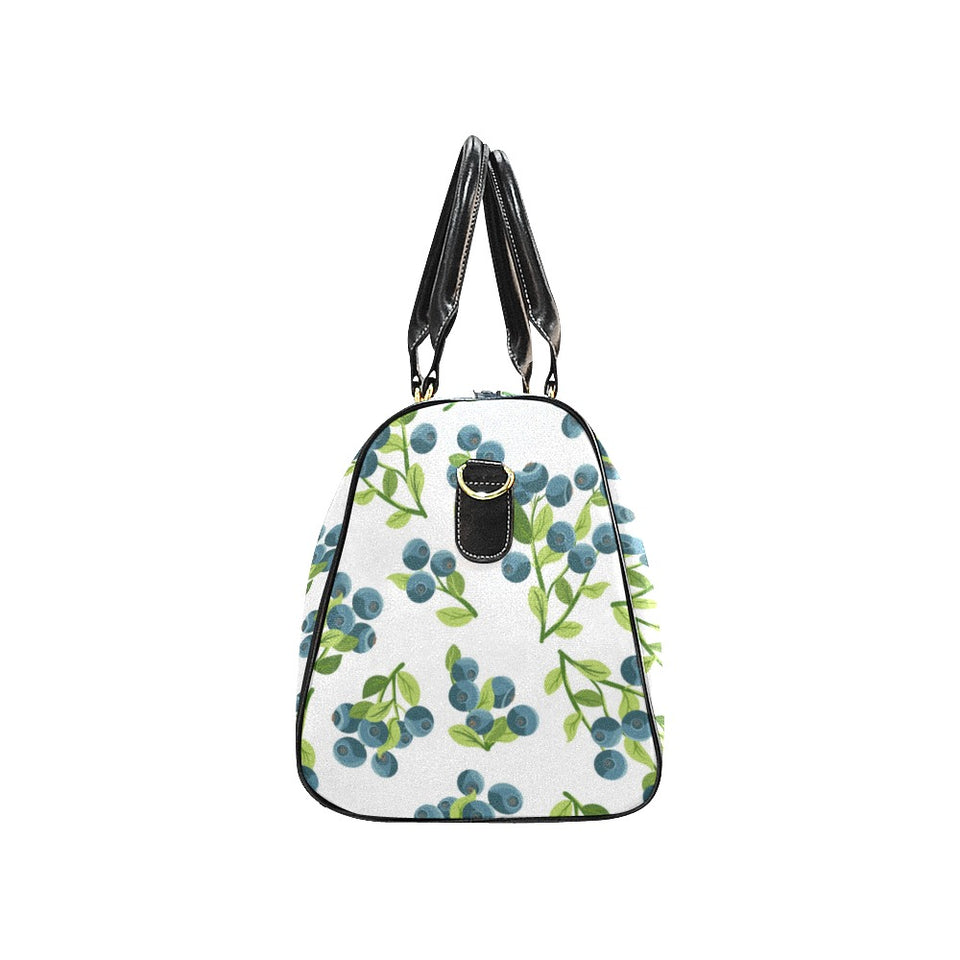 blueberry white background Travel Bag