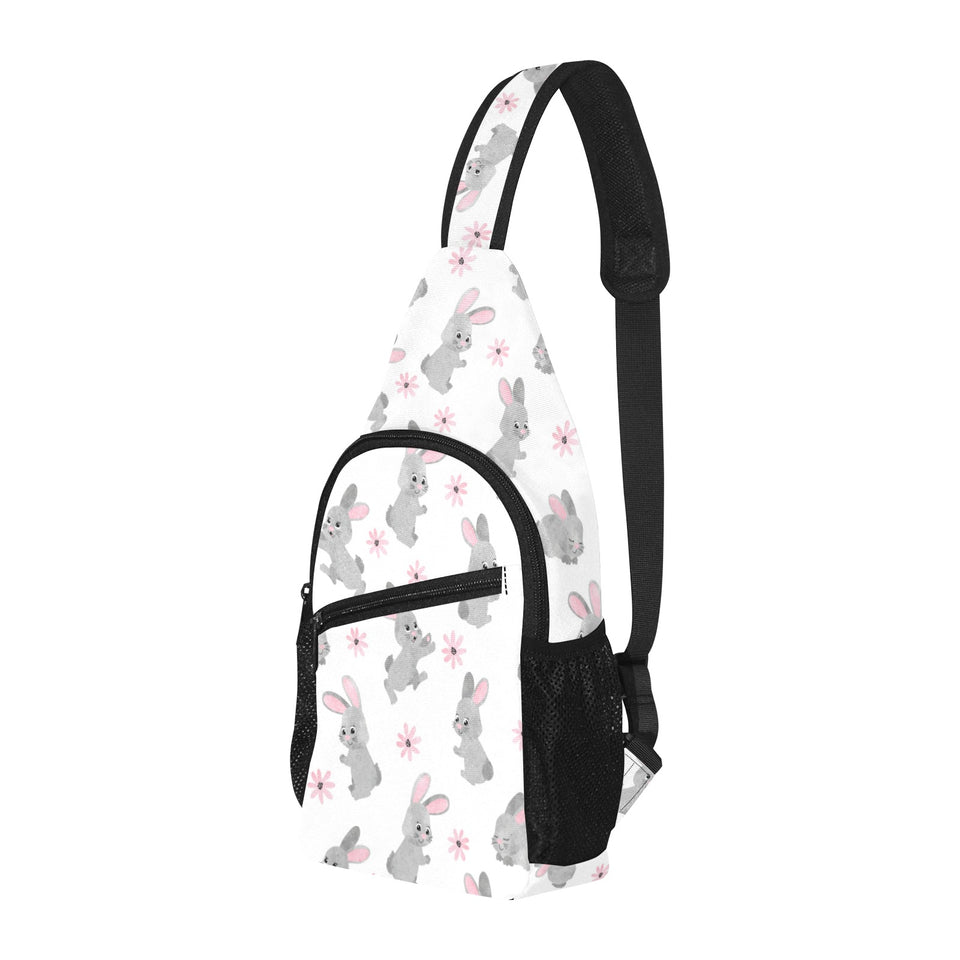 Watercolor cute rabbit pattern All Over Print Chest Bag