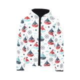 Cute color paper sailboat pattern Kids' Boys' Girls' Padded Hooded Jacket
