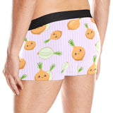 cute onions smiling faces purple background Men's All Over Print Boxer Briefs Men's Underwear