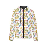 Teddy Bear Pattern Print Design 01 Women's Padded Hooded Jacket