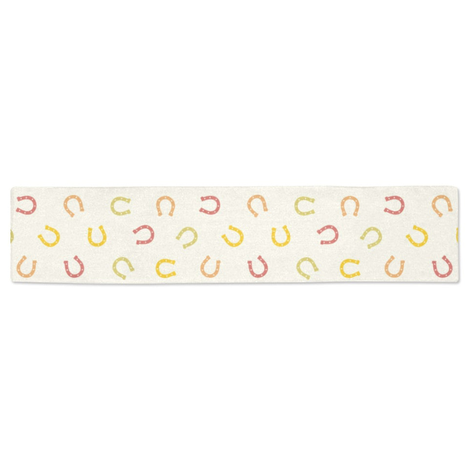Horseshoes Pattern Print Design 02 Table Runner