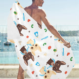 Cute Chihuahua dog pattern Beach Towel