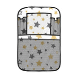 hand drawn gold black star pattern Car Seat Back Organizer