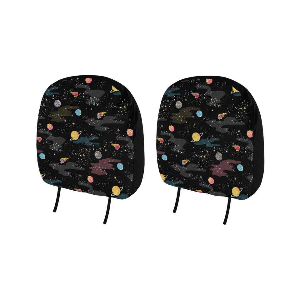 space pattern Car Headrest Cover