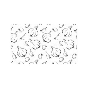 Garlic pattern black white Doormat