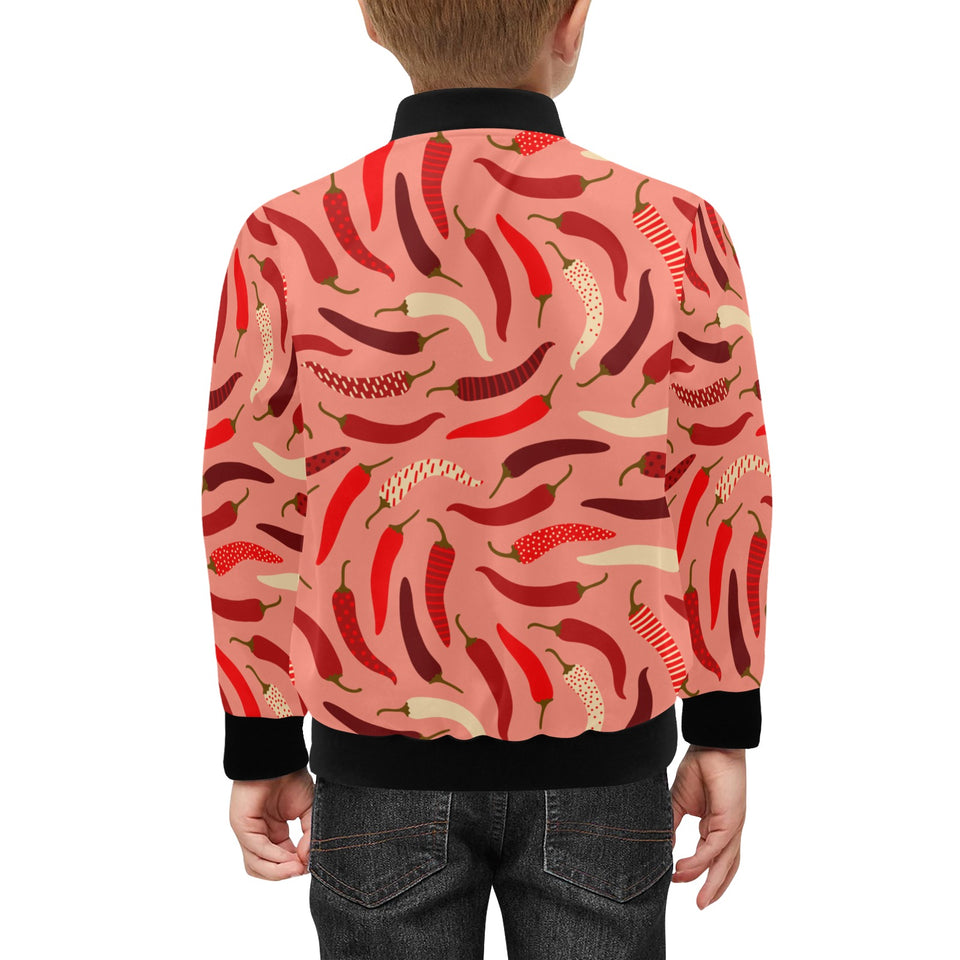Beautiful Chili peppers pattern Kids' Boys' Girls' Bomber Jacket