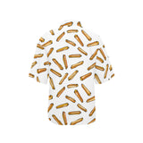 French fries potato pattern Women's All Over Print Hawaiian Shirt