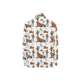 sea lion Seals jellyfish pattern Women's Long Sleeve Polo Shirt